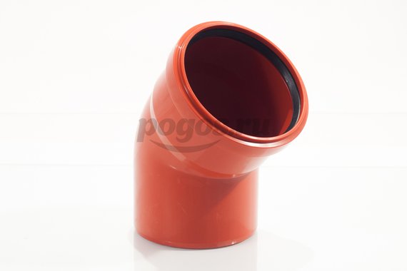 Отвод для наружной канализации d-110мм/45гр  оранжевый  ДИГОР