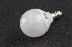 Лампа светодиодная E14  4Вт 2700K шар матовый  GAUSS /10/