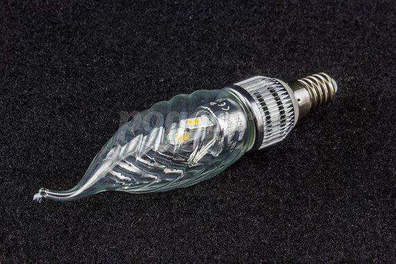 Лампа светодиодная диммируемая E14  5Вт 4100К свеча на ветру витая  GAUSS /10/ 