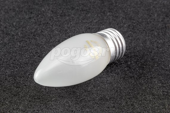 Лампа накаливания E27 60W 220V свеча матовая /100/ 
