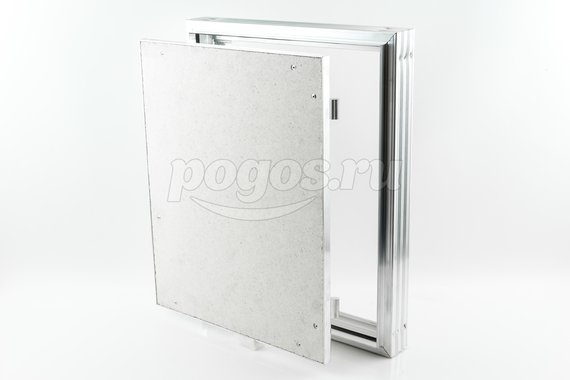 Дверца ревизия 400*500мм нажимная скрытая под плитку алюминий  ЭРА