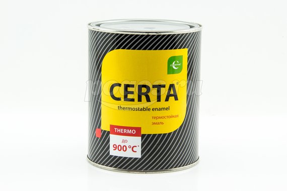 Эмаль термостойкая до  900°С 0,8кг серебристо-серый  CERTA