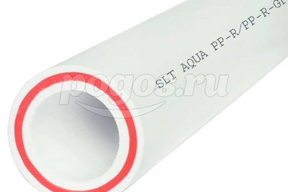 Труба PP-R PN20 d-50мм L-4м арм.стекловолокном белый  MEERPLAST /10/