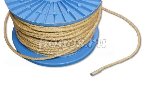 Канат джутовый ф 4мм разрывная нагрузка 100 кгс  