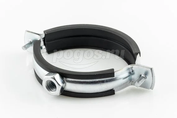 Хомут трубный 73-80 (2"1/2") с шурупом и резин.STI