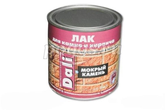 Лак для камня и кирпича акриловый органорастворимый "Мокрый камень" 0,75 л  DALI