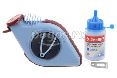 Нить разметочная для строительных работ, 30м с синей краской  ЗУБР