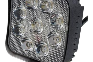 Светодиодная фара WL-132F (ближн. свет, кв. мет. корп. 9 LED по кругу, 27W)  Вымпел