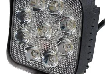 Светодиодная фара WL-132F (ближн. свет, кв. мет. корп. 9 LED по кругу, 27W)  Вымпел