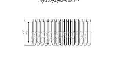 Гофра ПВХ Строительная d32мм  Промрукав /25/
