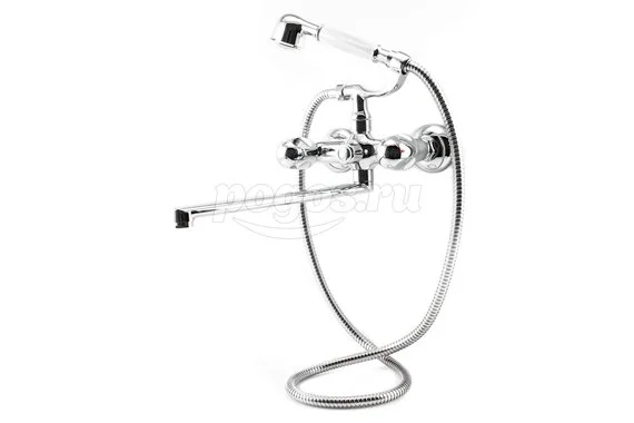 Смеситель двухвентильный для ванны поворотный дивертор CALORIE