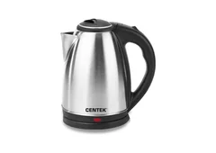 Чайник Centek белый металл, 1.7л, 2200Вт, бесшовная колба, двойные стенки CT-0020 White