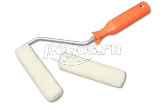Валик мини 100мм велюр +запаска ручка 110мм  DECOR