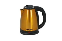 Чайник электрический металлический 2,0л 2000Вт золотой  Centek