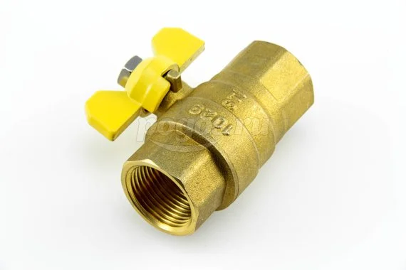 Кран шаровой для газа F- F 3/4" бабочка STI