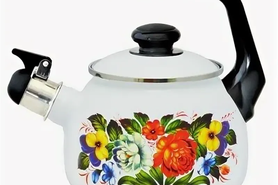 Чайник эмалированный 2,5л с деколью  Лысьва