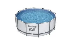 Бассейн каркасный круглый 366х122см, фильтр-насос 2006л/ч, леcтница,подстилка,тент объем 10250л  INT