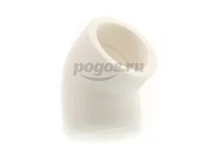 Угольник PP-R d-63мм 45гр белый MEERPLAST