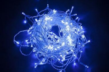 Гирлянда светодиодная "Занавес" 2,0*1,5м 204LED, постоянное свечение, IP44, синий  Feron