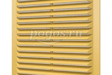 Решетка вентиляционная вытяжная наклонная с сеткой неразъемная 138х138 бежевая  ЭРА