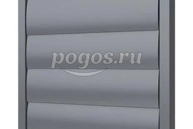 Решетка приточно-вытяжная с гравитационными жалюзи 410х410 с фланцем D355, сер.  ЭРА