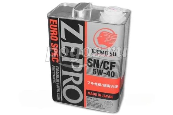 Масло моторное Zepro Euro Spec 5W40 SN/CF 4л  Idemitsu