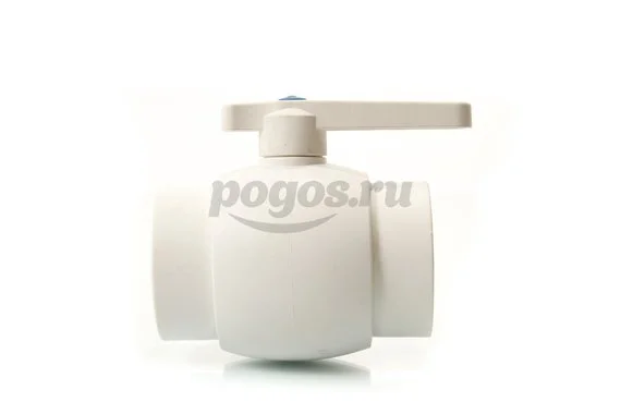Кран шаровой PP-R d-63мм белый  MEERPLAST 