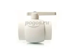 Кран шаровой PP-R d-63мм белый  MEERPLAST 