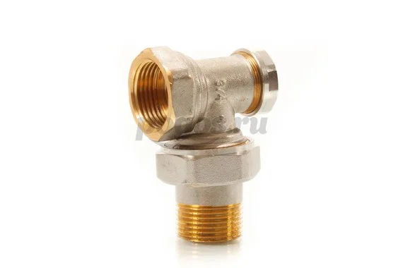 Клапан запорный для радиатора, угловой, 3/4" STI
