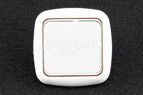 Выключатель 1кл 6А 230В белый с золотом Гармония-Люкс BYLECTRICA