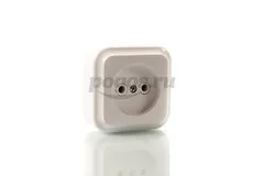 Розетка 1ая б/з 16А 230В Пралеска белый BYLECTRICA