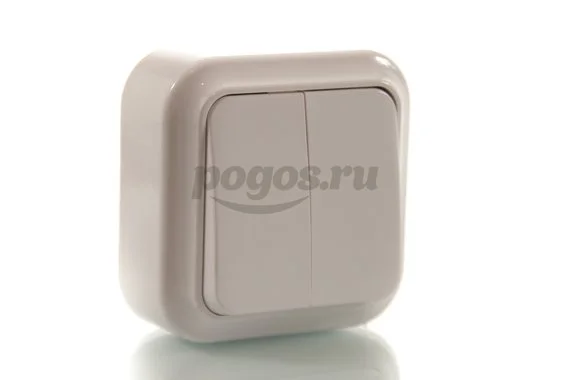 Выключатель 2кл 6А 230В Пралеска белый BYLECTRICA