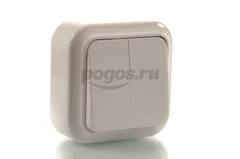 Выключатель 2кл 6А 230В Пралеска белый BYLECTRICA