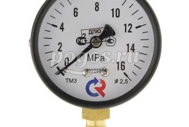 Манометр ТМ-310Р.00 (0...16 МРа) М12*1,5: кл.точ.-2,5  РОСМА