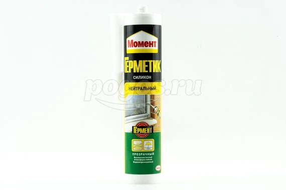 Герметик силиконовый 280мл нейтральный прозрачный МОМЕНТ