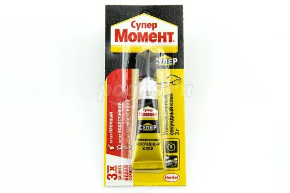 Клей секундный 3г блистер Супер МОМЕНТ