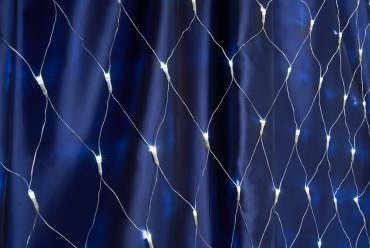 Гирлянда "Сеть" светодиодная 1,5*1,5м 160LED IP20 холодный белый  FERON
