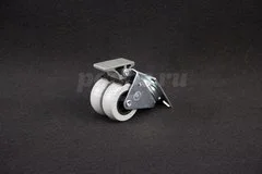 Колесо аппаратное поворотное d- 50мм с тормозом нагрузка 60кг полиуретан