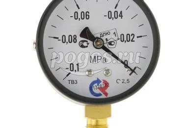 Вакуумметр ТВ-310Р (-0,1...0MPa) G1/4 кл.точ 2,5  РОСМА