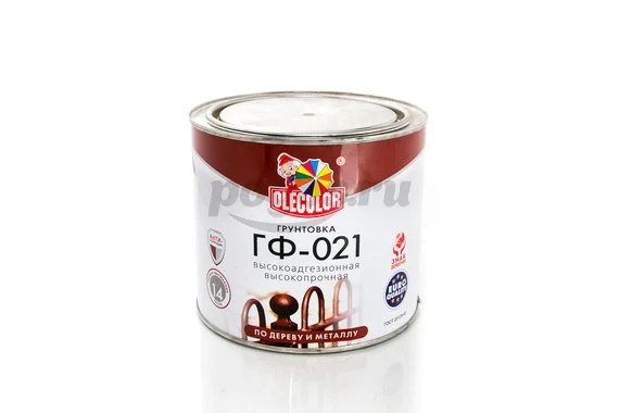 Грунтовка ГФ-021 по дереву и металлу  красно-коричневый 1.0кг   OLECOLOR