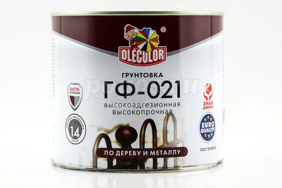 Грунтовка ГФ-021 по дереву и металллу серый OLECOLOR