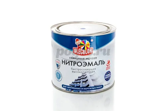 Нитроэмаль НЦ-132П 1.7кг по дереву и металлу синий  OLECOLOR  