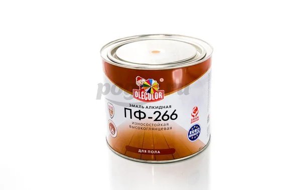 Эмаль алкидная ПФ-266 для пола золотистая 1.9кг OLECOLOR