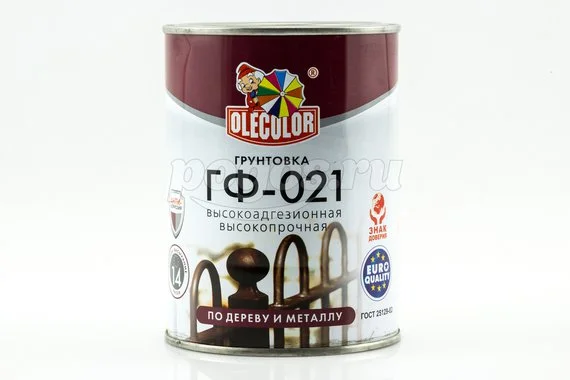 Грунтовка ГФ-021 по дереву и металллу серый 1кг OLECOLOR