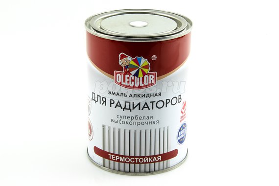 Эмаль алкидная для радиаторов ПФ-115 белый 0,9кг  OLECOLOR /14/