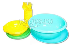 Набор посуды для пикника №9 "Вечеринка" (6 персон, 32 предмета)  Альт-Пласт