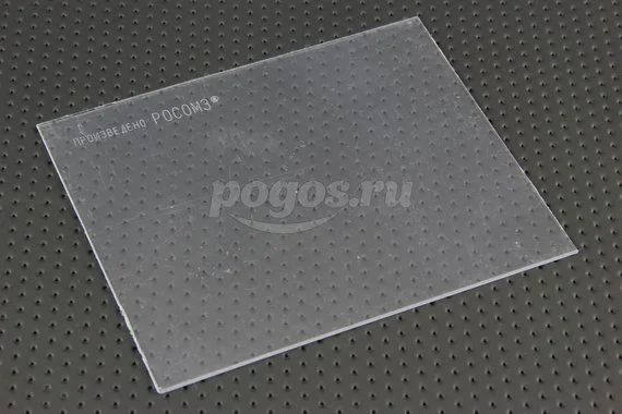 Пластина защитная прозрачная, поликарбонат, 110х90мм