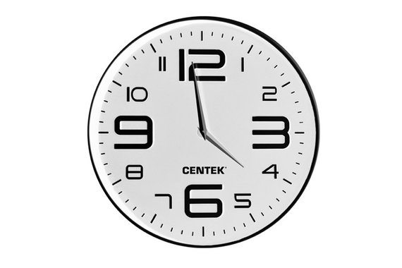 Часы настенные плавный ход 30cм объемные цифры  Centek