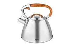 Чайник нержавеющая сталь, 2.8л, со свистком, зеркальный  LARA