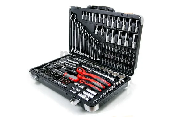 Набор инструмента 216 предметов, 1/4", 3/8", 1/2", Cr-V, S2, ус. кейс Professional  MATRIX 